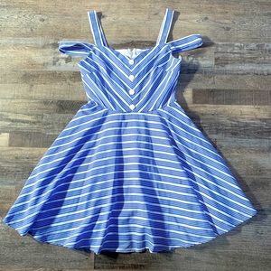 “City Studio” Blue and White striped dress